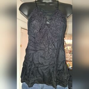 Elan Black Lace Top